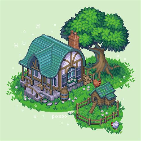 Pixel witch hut